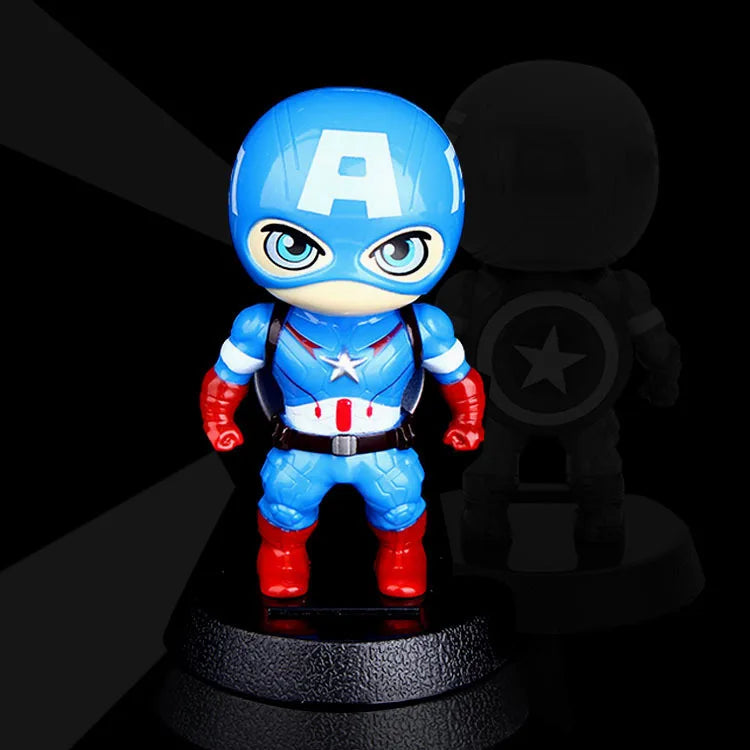 Disney Anime Figure Captain America Spider Man Car Ornaments