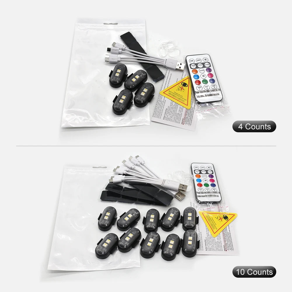 4/10x LED Light Multifunctional LED Light with Remote Control
