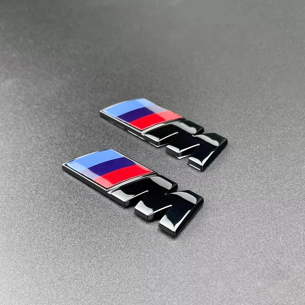 BMW M Tri-Color Emblem Badge & 3D Logo Sticker M Sport Car Accessories