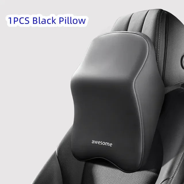 Car Lumbar Back Support Headrest Neck Pillow Memory Foam