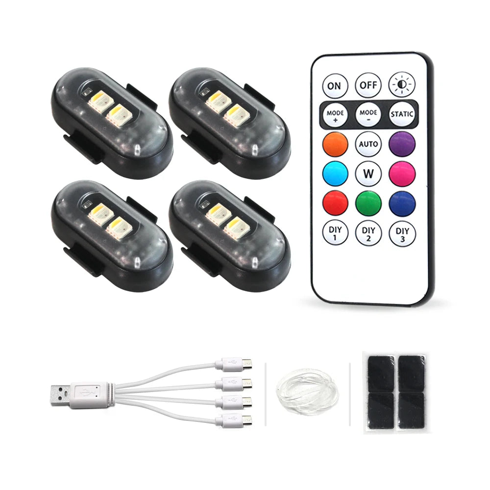 4/10x LED Light Multifunctional LED Light with Remote Control