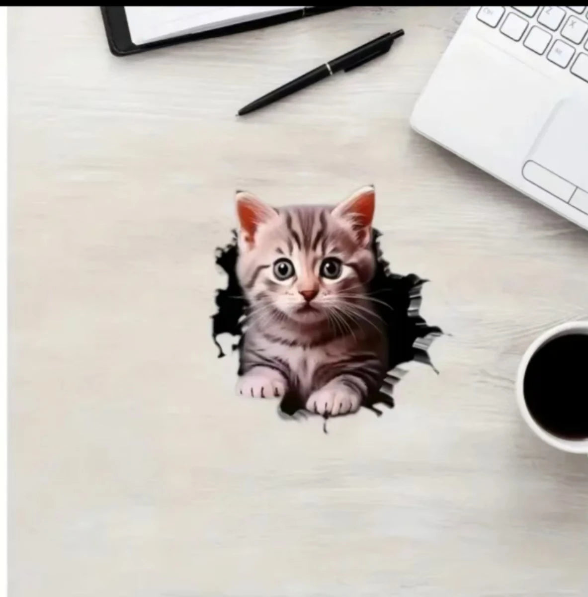 1pc 3D car sticker cute cat cat personalised block body scratch car motorbike SUV window laptop universal decoration sticker