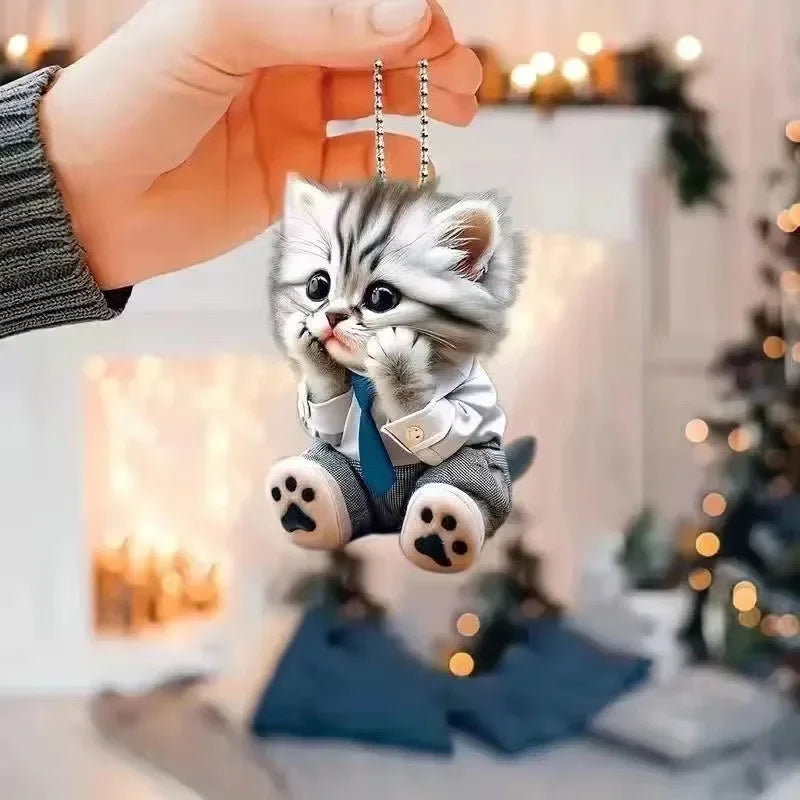 Creative Puppy Man Backpack Rearview Mirrors Pendant Car Hanging Ornaments