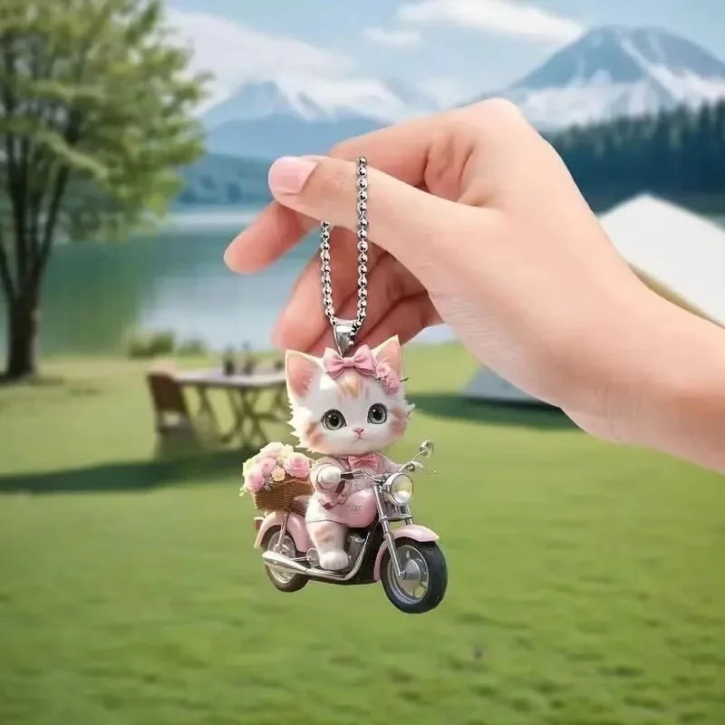 Creative Puppy Man Backpack Rearview Mirrors Pendant Car Hanging Ornaments
