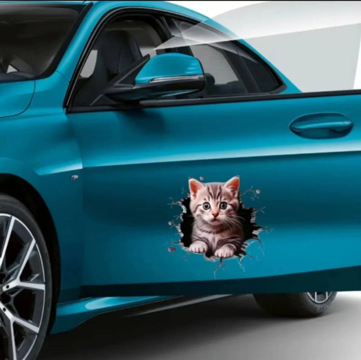 1pc 3D car sticker cute cat cat personalised block body scratch car motorbike SUV window laptop universal decoration sticker