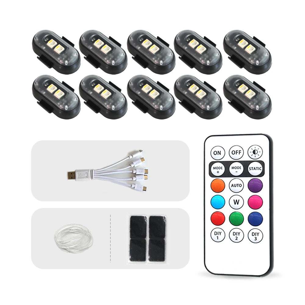 4/10x LED Light Multifunctional LED Light with Remote Control