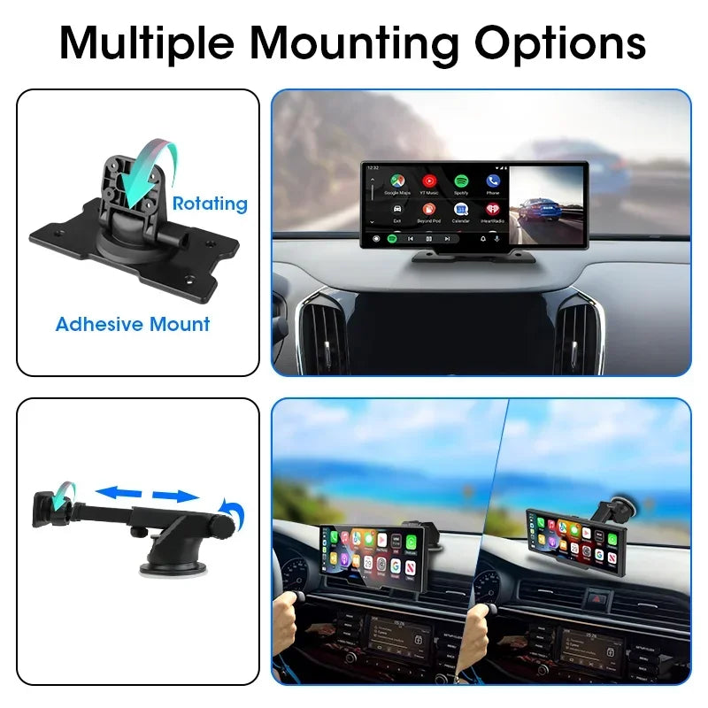 10.26'' Dash Cam 4K Car Mirror Video Player Wireless Auto GPS Car Monitor Multimedia Rearview Camera