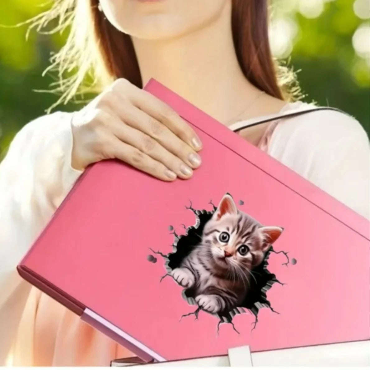 1pc 3D car sticker cute cat cat personalised block body scratch car motorbike SUV window laptop universal decoration sticker