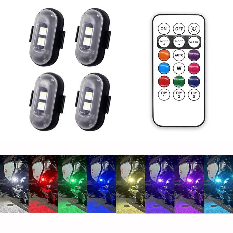 4/10x LED Light Multifunctional LED Light with Remote Control