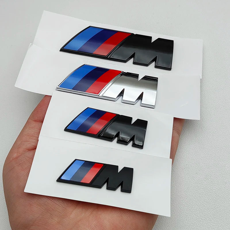 BMW M Tri-Color Emblem Badge & 3D Logo Sticker M Sport Car Accessories