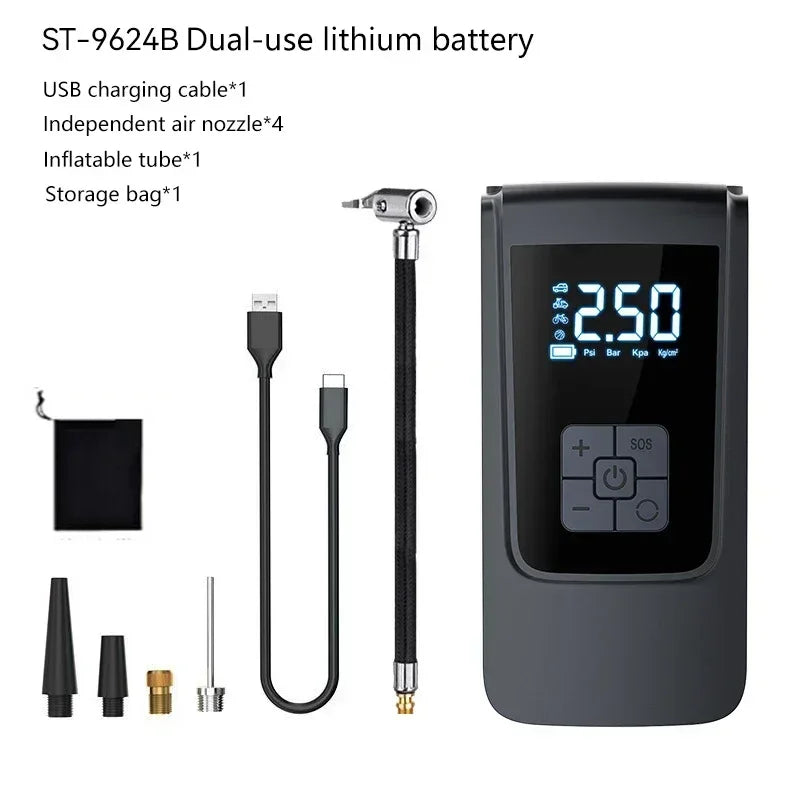 Wireless Portable Air Compressor with LCD Digital Display
