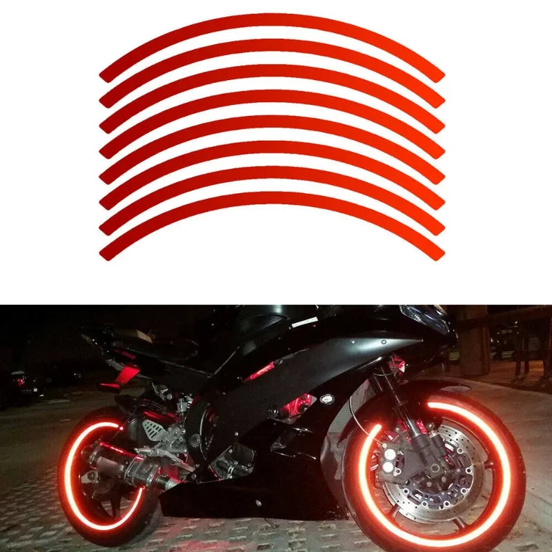 Universal Reflective Wheel Rim Stripe Tape Stickers