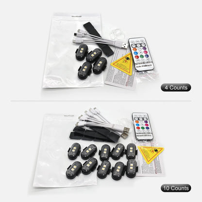 4/10x LED Light Multifunctional LED Light with Remote Control