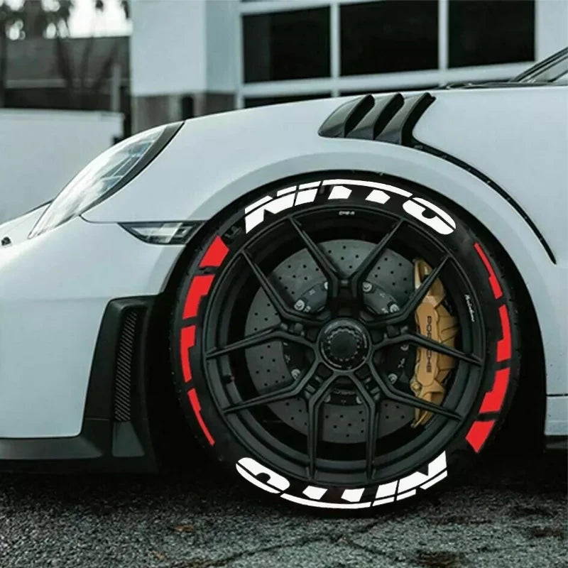 Tire Lettering Sticker 1.06'' Font Tall For 14''-22 Wheels With Transfer Film