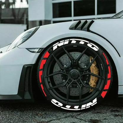 Tire Lettering Sticker 1.06'' Font Tall For 14''-22 Wheels With Transfer Film