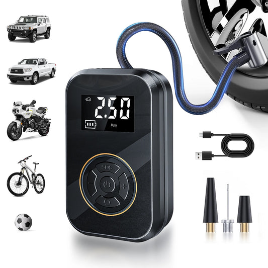 Portable Tire Inflator With Digital Display Electric Inflator Air Pump