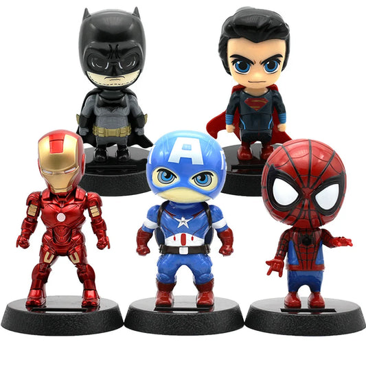 Disney Anime Figure Captain America Spider Man Car Ornaments