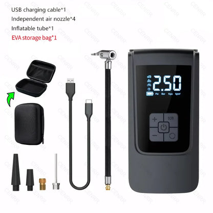 Wireless Portable Air Compressor with LCD Digital Display
