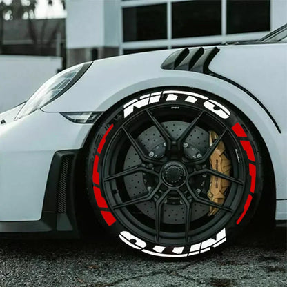 Tire Lettering Sticker 1.06'' Font Tall For 14''-22 Wheels With Transfer Film