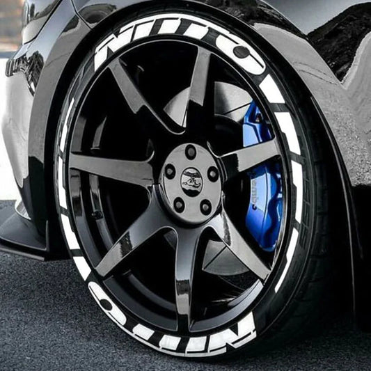 Tire Lettering Sticker 1.06'' Font Tall For 14''-22 Wheels With Transfer Film