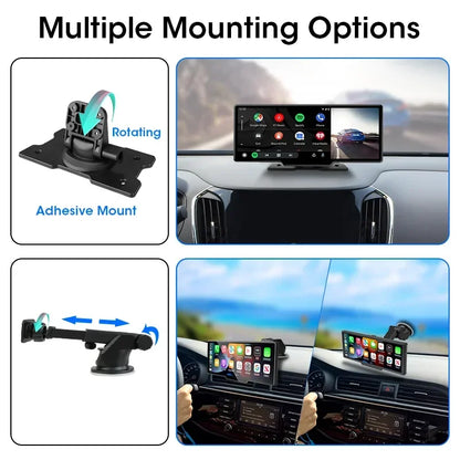 10.26'' Dash Cam 4K Car Mirror Video Player Wireless Auto GPS Car Monitor Multimedia Rearview Camera