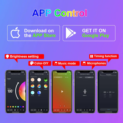 APP Control RGB Lights Neon Atmosphere