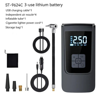Wireless Portable Air Compressor with LCD Digital Display